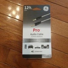 GE Pro Audio Cable, 12 Foot, 3.5mm auxiliary, 38799