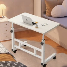 Adjustable Laptop Table Stand - Movable Bedside Computer Desk for Sofa and Bed