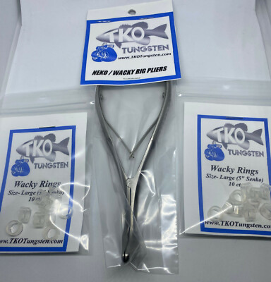** Neko / wacky rig Kit with O ring expander Install Pliers 2 packs of rings **