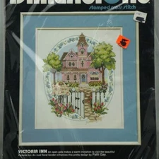 Dimensions Stamped Cross Stitch Kit Victorian Inn Home  #3120 12" x 14"  ST174
