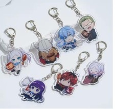lot 20pcs cartoon Anime mix Acrylic Keychain Key Chain Girls boy lovely Keyring