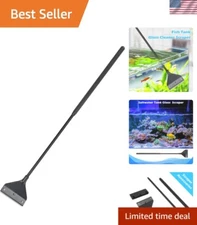 Versatile Aquarium Algae Scraper with 10 Stainless Steel Blades for Fish Tanks
