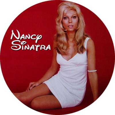 Plate/badge nancy sinatra. pin button pop boots lee ...