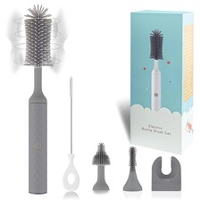 Electric Bottle Brush, 4 Piece Bottle Brush Set with Baby Bottle Brush Cleane...