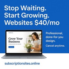 3 months of Service ($120 value) Month To Month Subscription - Custom Website