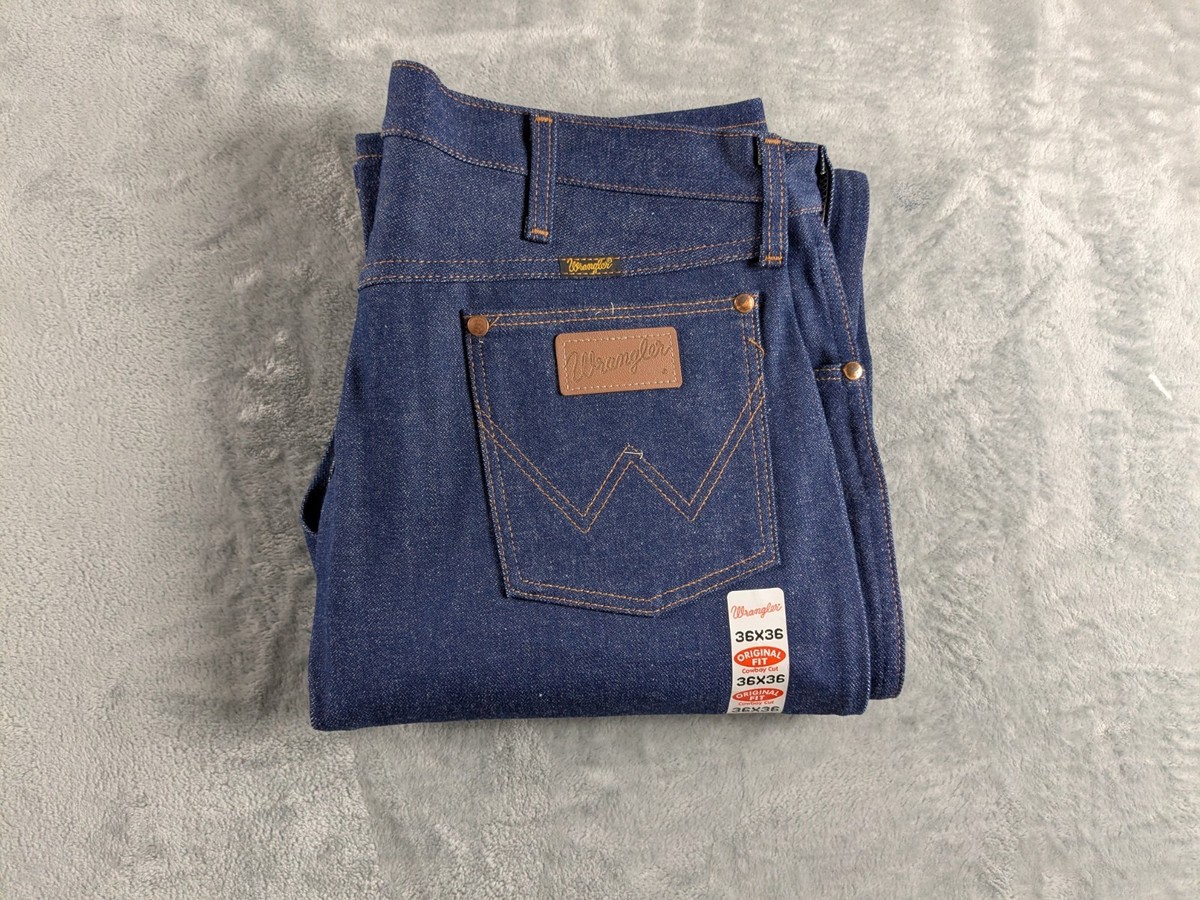 VTG Wrangler Jeans Men 36x36 Blue 13MWZ Pro Rodeo Cowboy Cut USA
