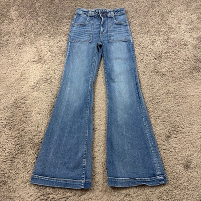 American Eagle Jeans Womens 2 Flare High Medium Wash Stretch Denim 22x30