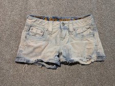 Rock Revival Shorts Womens 24 26 Julieya Embroidered Acid Wash Splatter