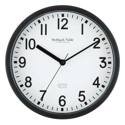 Mainstays Basic Indoor 8.78'' Black Analog Round Modern Wall Clock