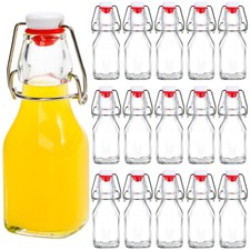 15 Pack 5Oz Swing Top Brewing Bottles with Leak Proof Easy Caps, Glass Beer B...