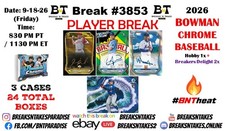 SAMUEL BASALLO 2026 Bowman Chrome Baseball 3 CASE 24 BOX Break #3853