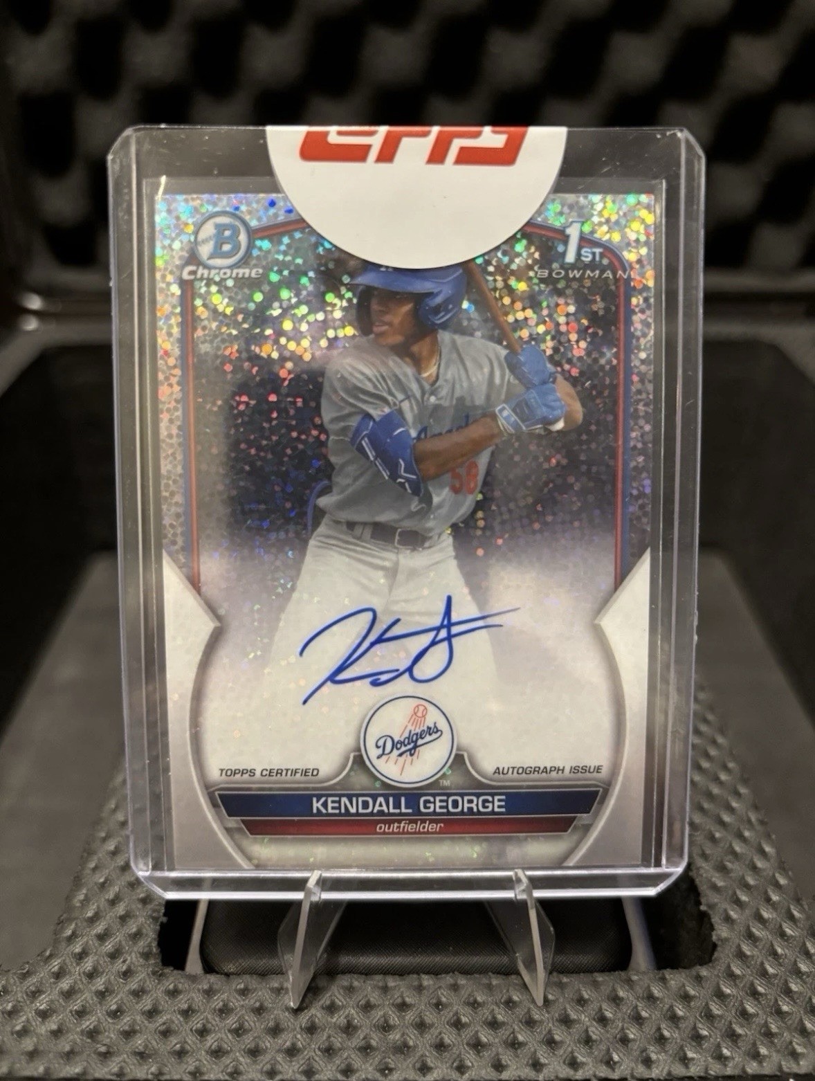 2023 Bowman Draft KENDALL GEORGE 1st Bowman Chrome Sparkle Ref Auto /71