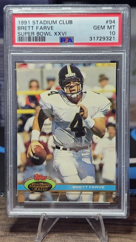 Brett Favre [Super Bowl XXVI] #94 1991 Stadium Club card