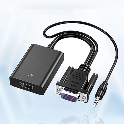 VGA To HDMI Output 1080P HD Audio TV AV HDTV PC Video VGA2HDMI Converter Adapter
