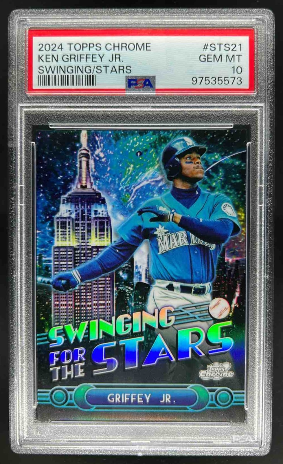 2024 Topps Chrome Ken Griffey Jr. Swinging for the Stars #STS-21 Mariners PSA 10