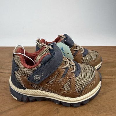 New Little Kids Stride Rite Artin 4.0 Faux Leather Tan Sneakers Shoes Size 5 C