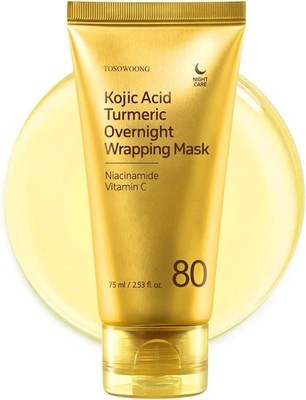 TOSOWOONG Kojic Acid Turmeric Overnight Wrapping Mask Dark Spot Corrector Korean