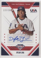 2020 Panini USA Baseball Stars & Stripes 122/299 Dylan Lina #15U-DL Auto 0o1