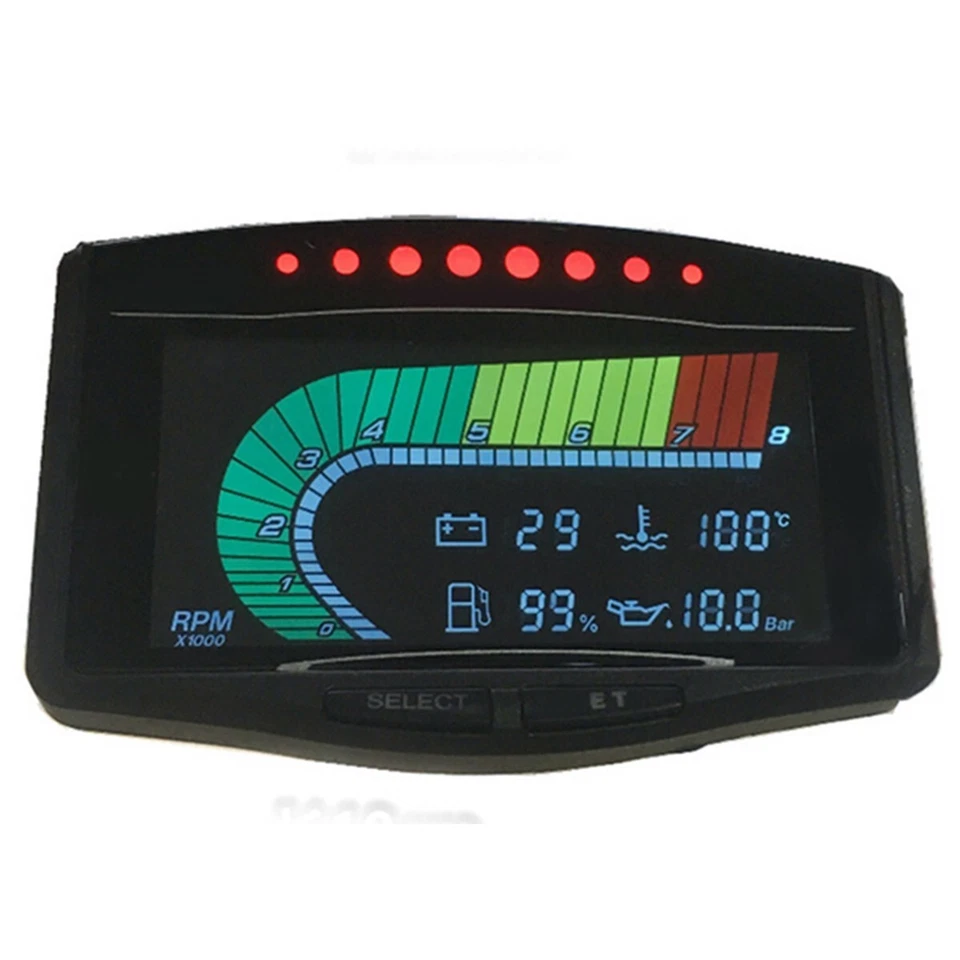 5Function Car Oil Pressure Gauge Set Tachometer Volt Water Temp Meter withSensor - Image 2 of 4
