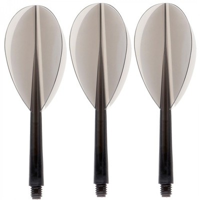 Dartflight Zero Stress, Teardrop M, schwarz transparent, 27,5mm