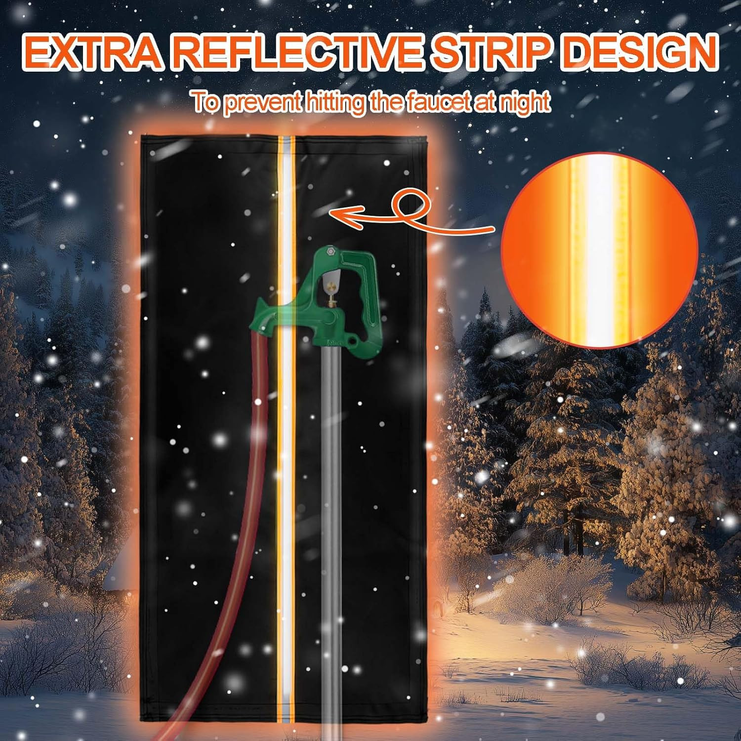 Outdoor Faucet Cover for RV Park & Yard Hydrant 35"X15" Waterproof Extended Spig