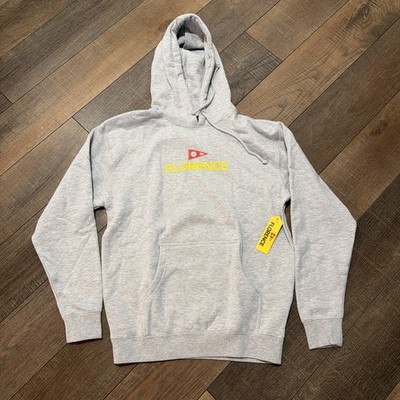 FLORENCE LOGO HOODIE - HEATHER GREY MENS SIZE M SWEATER