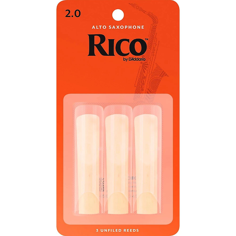 Rico Alto Saxophone Reeds Box of 3 Strength 2 3390₽