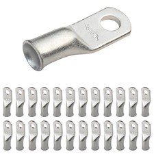 SELTERM 25pcs 6 AWG 10 Stud Marine Grade Tinned Copper Battery Cable Lugs, 6...
