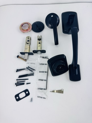 #ad Kwikset Henley Front Door Lock Handle and Deadbolt Set Matte Black Parts $50.00