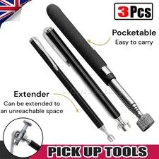 3Pcs Telescopic Magnetic Pick Up Tool Magnet 2/5/10 Lb Garage Workshop Black