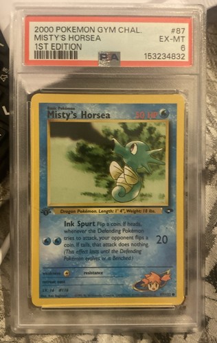 Misty's Horsea (1st Edition) graded PSA 6 for sale on eBay