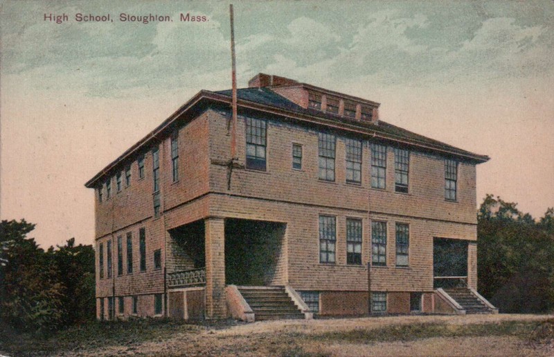 PLEASE READ !!! High School Stoughton Massachusetts MA --- Old Vintage Postcard