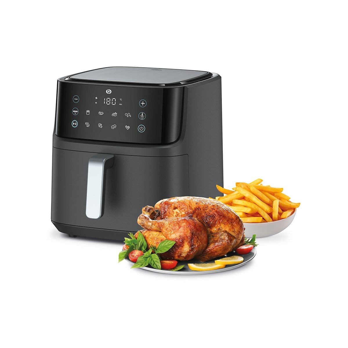 Friteuse sans huile ESSENTIELB EAF4 Dual heat de 7,6L pour des repas croustillants en famille