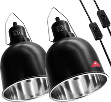 Reptile Light Fixture, 2 Packs 5.5 Inch Deep Dome Lampshade