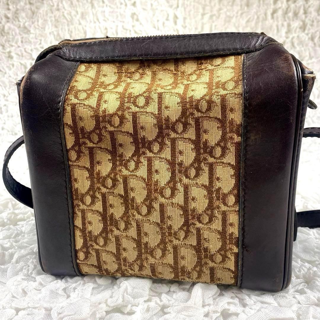 Christian Dior Shoulder Clutch Bag Canvas Leather Brown Beige Authentic thumbnail 3