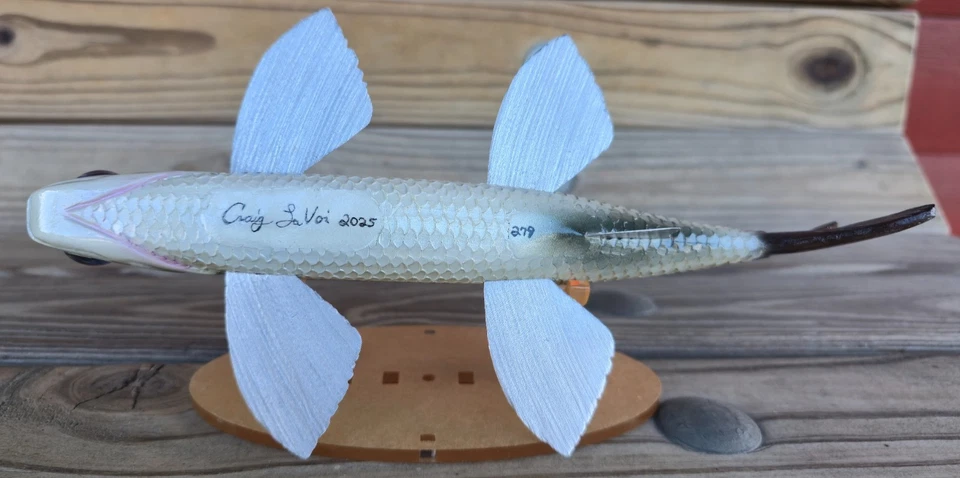 Fish Decoy  NFDA Donated   Excellent  Craig LaVoi  spearing decoy  ice fishing - Image 3 of 4