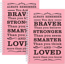 2 Pcs A5 Spiral Notebook,Inspirational Journal,Motivational Journal for Women Me