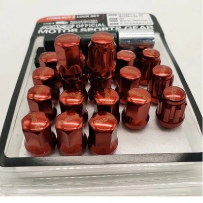 17 HEX RAYS Racing RED 32mm Steel Wheel Lug Nuts M12x1.5 20pcs/set FAST SHIP