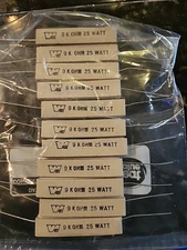9k Ohm 25 Watt 25W Ceramic Power Resistor, Qty of 11, USA Seller Fast Ship