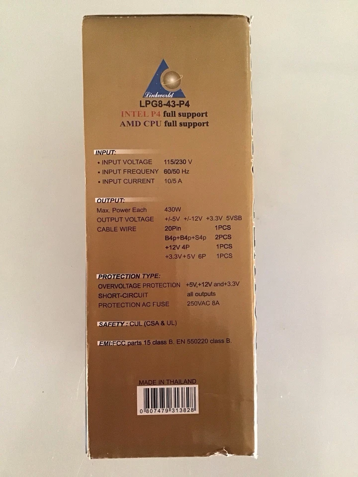 Fuente de alimentación Linkworld LPG8-43-P4 430W ATX Foto 2 de 4