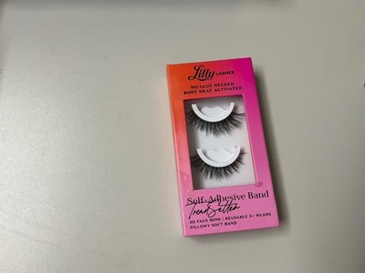 Lilly Lashes trend setter Self Adhesive Band 3D Faux Mink Reusable False Lashes