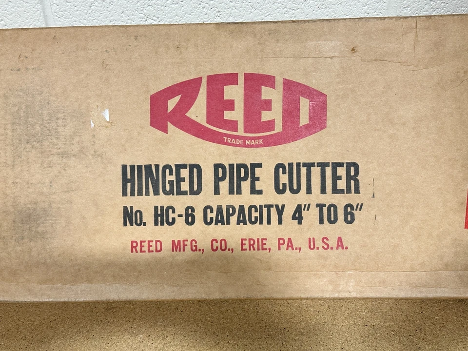 NEW REED Steel Hinged Pipe Cutter No HC-6 Large Capacity 4"-6" in Original Box - Image 2 of 4