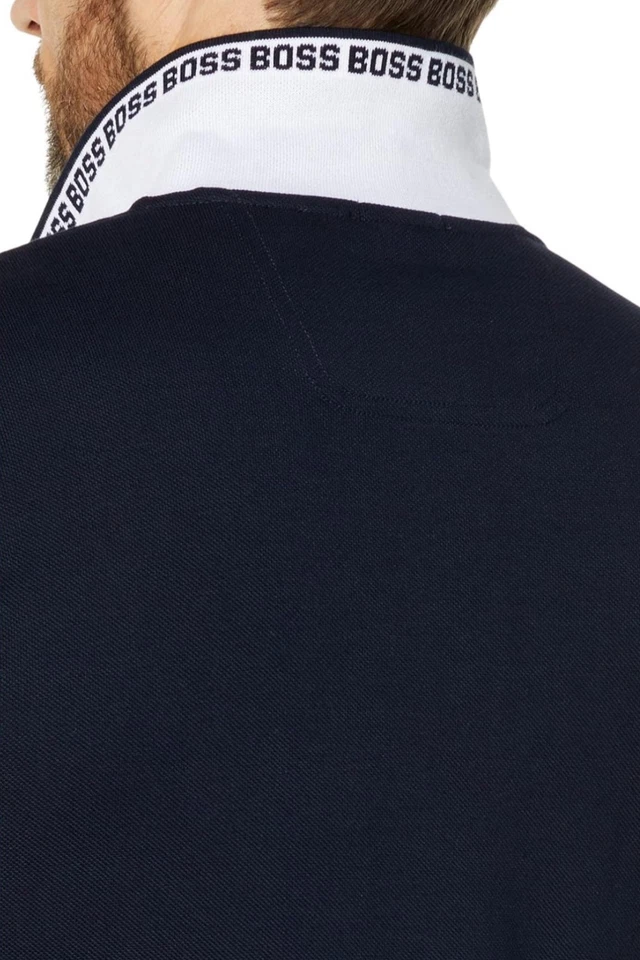 Polo de algodón BOSS Paddy azul ballena MD Foto 3 de 4