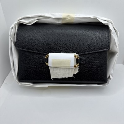 GUCCI Horsebit 1955 Flap closure Shoulder Bag / Leather Black NWTs Employee Rare