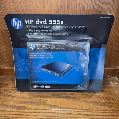 HP dvd555s 8X USB Powered Slim Multiformat External DVD Writer - Factory Sealed