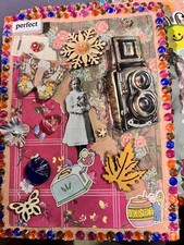 Junk Journal /scrapbook 5 Vintage Junk Journal Ephemera. 5 Cards W/ Envelopes.