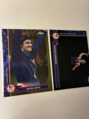 Topps US Olympics Numbered Parallel Cards Mark Spitz /50 Maggie Steffens /10