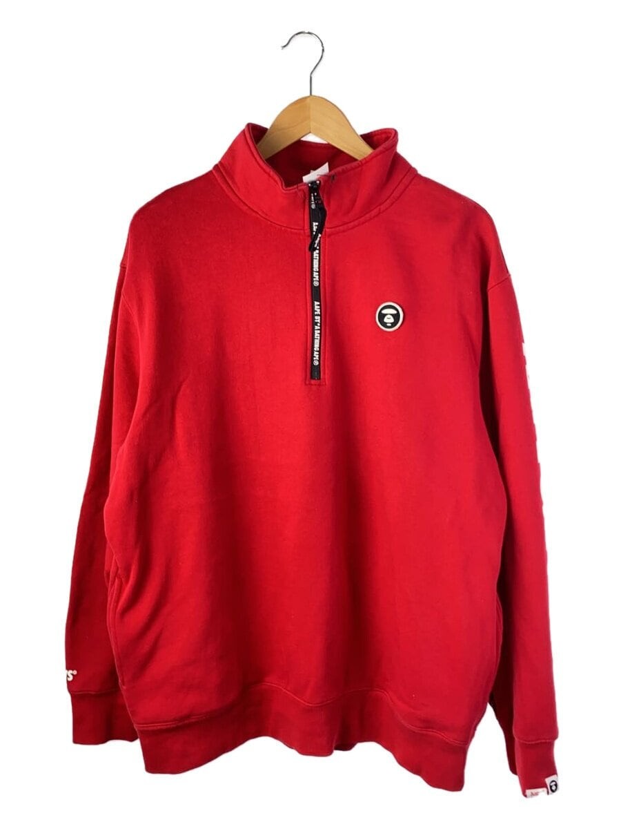 AAPE BY A BATHING APE QUARTERZIP Sweatshirt red XL Used | eBay