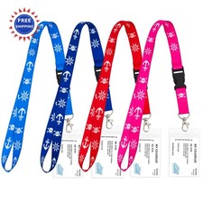 Cruise Lanyards 4 Pack Waterproof Key Card Holder Qsszk Badge Reel Detachable