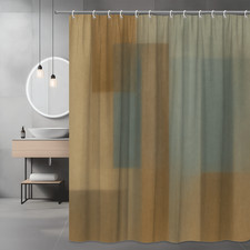 Abstract Geometric Shower Curtain in Earthy Tones
